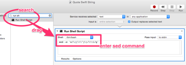 Sed Script Shell Command